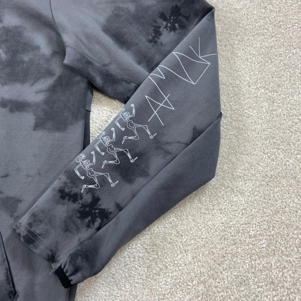 Roark Run Amok El Morro Motorhead Hoodie Mens Medium Grey Tie Dye Full Zip - Picture 4 of 14